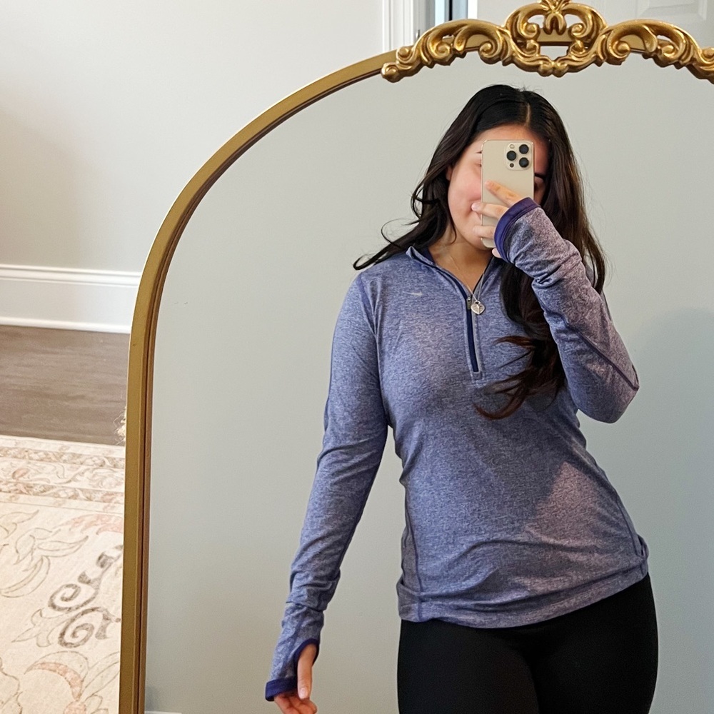 Nike Purple Quarter Zip Athletic Top